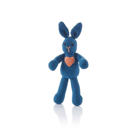Indigo Blue Crocheted Love Bunny