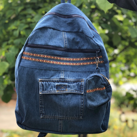 Uitgang Verzakking Schelden Upcycled Denim Backpack – do good shop