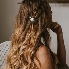 Silver Finish Fern Hair Clip Barrette