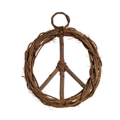Natural Vines Peace Wreath - do good shop