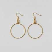 A pair of classic silver hoop earrings 