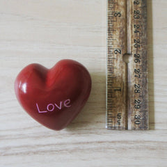 love.red.soapstone.heart.handcarved.size.comparison.ruler.2.inches