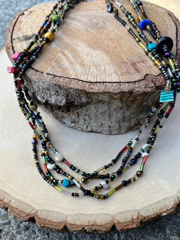Long Convertible Beaded Necklace