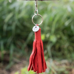 Leather Tassel Zipper Pull Keychain - do good shop