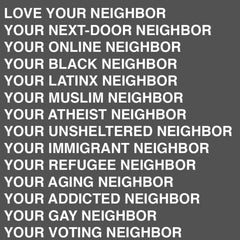 Love Your Neighbor Short Sleeve Tee Shirt (women's cut) - do good shop ethical gifts