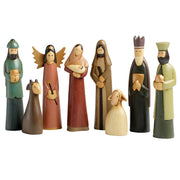 Folk Art Wooden Nativity